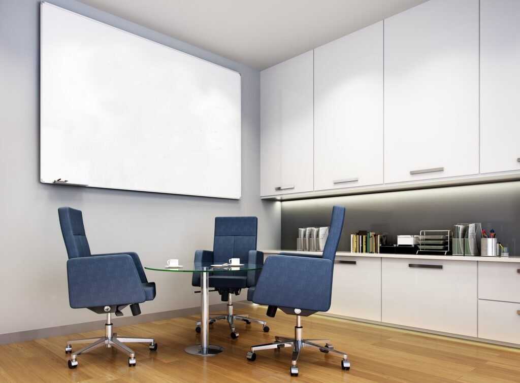 3d rendering business meeting room on high rise office building